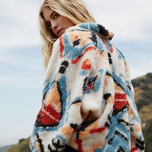 Free People: Hit The Slopes Printed Fleece Jacket